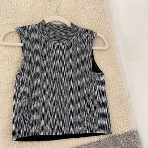 Club Monaco cropped space dye muscle tank